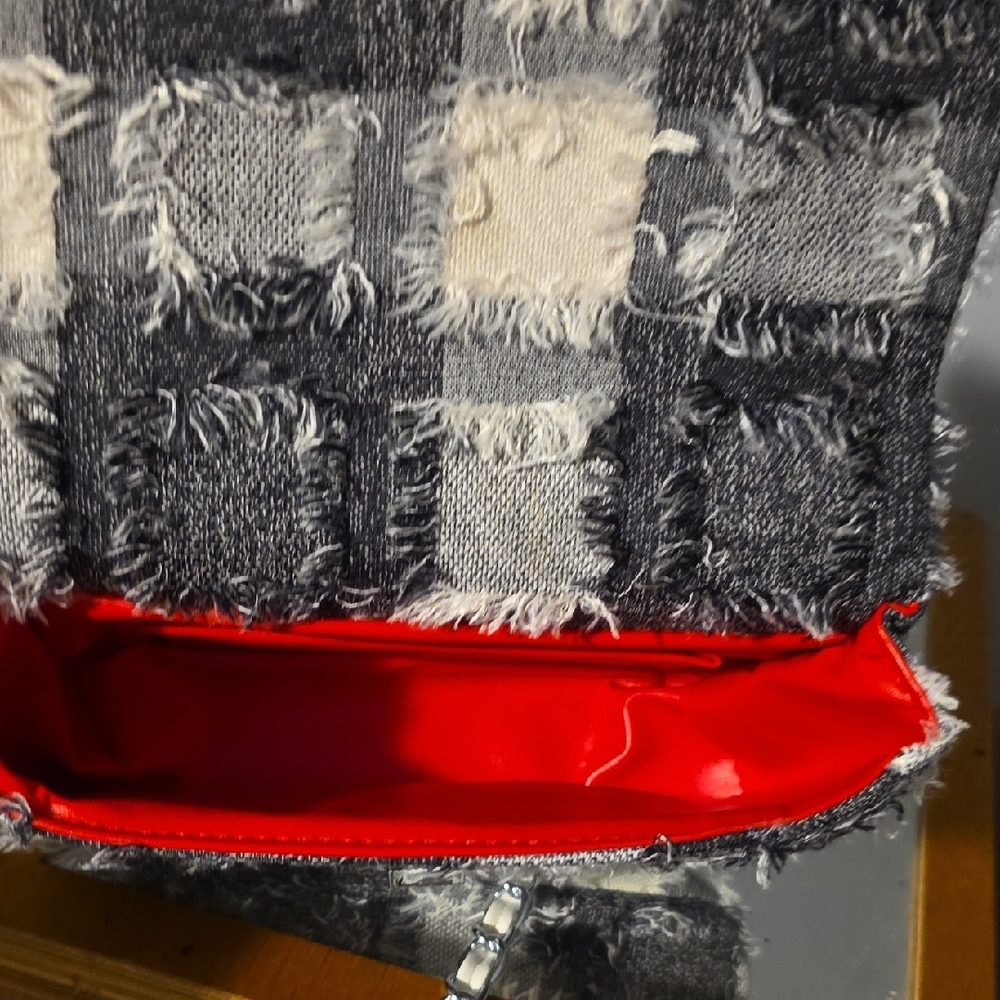 Chic Denim Patchwork Crossbody Bag - image 8